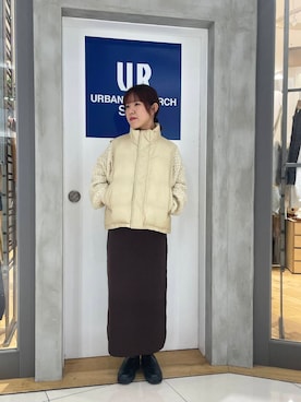 「URBAN RESEARCH Sonny Label（アーバンリサーチサニーレーベル）のアイテム（ベスト）」を使った、ayane01100212さん（レディース・158cm）の冬コーディネート