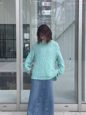 「URBAN RESEARCH ROSSO WOMEN（アーバンリサーチ　ロッソ）のアイテム（ニット/セーター）」を使った、ayane01100212さん（レディース・158cm）の春コーディネート
