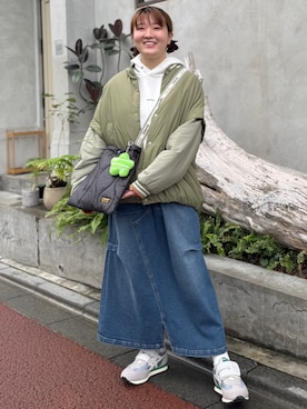 「アイテム（チャーム）」を使った、utaさん（レディース・155cm）の秋コーディネート