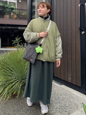 「アイテム（チャーム）」を使った、utaさん（レディース・155cm）の秋コーディネート