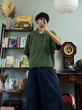 「L.L.Bean（エルエルビーン）のアイテム（トップス）」を使った、ハルさん（メンズ・179cm）の夏コーディネート