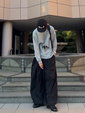 「アイテム（スウェット）」を使った、ハルさん（メンズ・179cm）の夏コーディネート