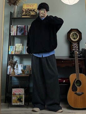 「アイテム（パーカー）」を使った、ハルさん（メンズ・179cm）の秋コーディネート