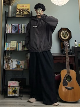 「アイテム（ナイロンジャケット）」を使った、ハルさん（メンズ・179cm）の秋コーディネート