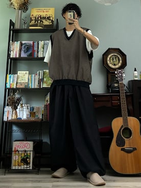 「ナイロンパンツ」｜ハルさん（メンズ・179cm）の夏コーディネート
