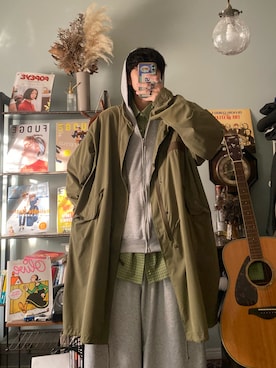 「アイテム（スウェットパンツ）」を使った、ハルさん（メンズ・179cm）の冬コーディネート
