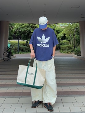 「アイテム（キャップ）」を使った、ハルさん（メンズ・179cm）の夏コーディネート