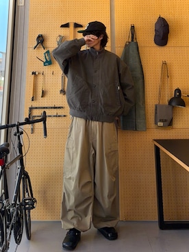 「EKAL（エカル）のアイテム」を使った、ハルさん（メンズ・179cm）の冬コーディネート