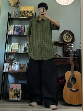 「アイテム（トップス）」を使った、ハルさん（メンズ・179cm）の夏コーディネート