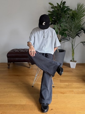 「EKAL（エカル）のアイテム」を使った、ハルさん（メンズ・179cm）の夏コーディネート