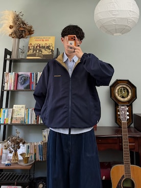 「アイテム（ナイロンジャケット）」を使った、ハルさん（メンズ・179cm）の夏コーディネート