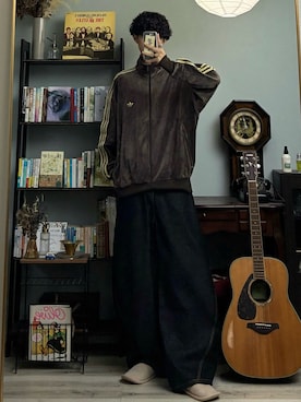 「アイテム（ジャージ）」を使った、ハルさん（メンズ・179cm）の秋コーディネート