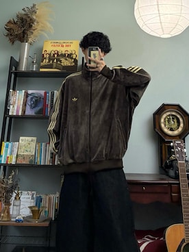 「アイテム（ジャージ）」を使った、ハルさん（メンズ・179cm）の秋コーディネート