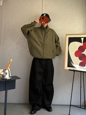 「アイテム（キャップ）」を使った、ハルさん（メンズ・179cm）の冬コーディネート