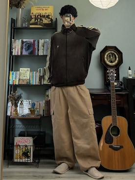 「アイテム（ジャージ）」を使った、ハルさん（メンズ・179cm）の秋コーディネート
