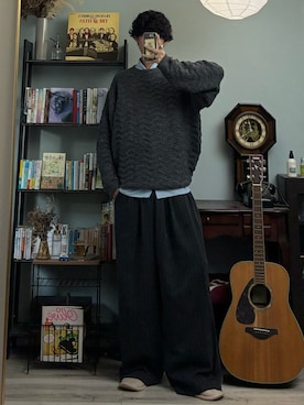 「アイテム（シャツ/ブラウス）」を使った、ハルさん（メンズ・179cm）の秋コーディネート