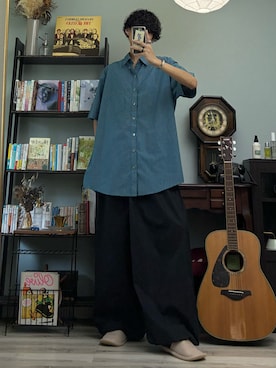 「ナイロンパンツ」｜ハルさん（メンズ・179cm）の夏コーディネート