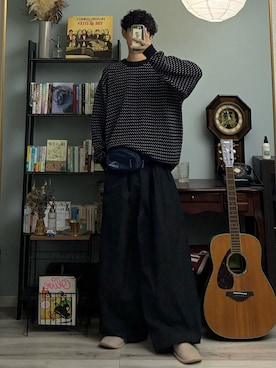 「アイテム（ボディバッグ/ウエストポーチ）」を使った、ハルさん（メンズ・179cm）の秋コーディネート