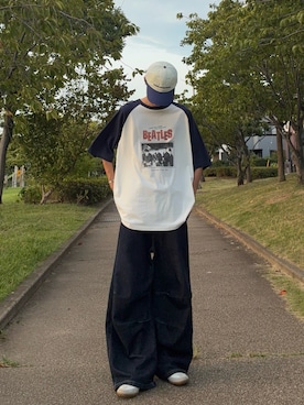 「アイテム（スニーカー）」を使った、ハルさん（メンズ・179cm）の夏コーディネート