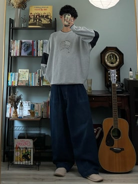 「niko and...（ニコアンド）のアイテム」を使った、ハルさん（メンズ・179cm）の秋コーディネート