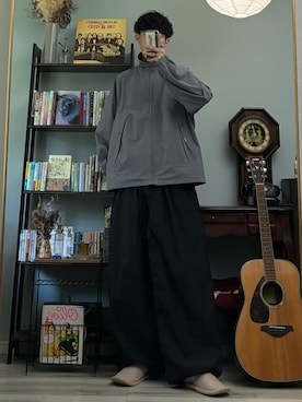 「アイテム（ナイロンジャケット）」を使った、ハルさん（メンズ・179cm）の夏コーディネート