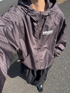 「アイテム（ナイロンジャケット）」を使った、ハルさん（メンズ・179cm）の冬コーディネート