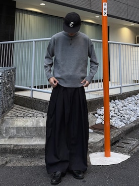 「EKAL（エカル）のアイテム」を使った、ハルさん（メンズ・179cm）の秋コーディネート