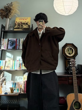 「YOLO（ヨーロ）のアイテム」を使った、ハルさん（メンズ・179cm）の冬コーディネート