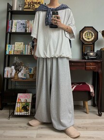 Utusiyo／sweat pants 茫洋 スウェットパンツ かグレー Utusiyo（ウツシヨ）の「sweat pants 茫洋（スウェットパンツ