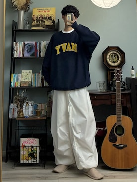 「スウェットコーデ」｜ハルさん（メンズ・179cm）の秋コーディネート