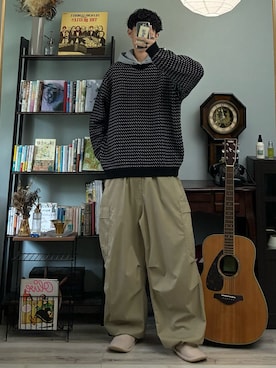 「ニットコーデ」｜ハルさん（メンズ・179cm）の秋コーディネート
