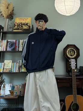 「アイテム（ジャージ）」を使った、ハルさん（メンズ・179cm）の秋コーディネート