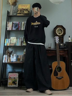 「スウェットコーデ」｜ハルさん（メンズ・179cm）の秋コーディネート