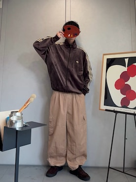 「アイテム（ジャージ）」を使った、ハルさん（メンズ・179cm）の秋コーディネート