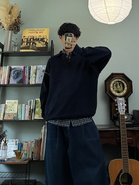 「アイテム（ポロシャツ）」を使った、ハルさん（メンズ・179cm）の秋コーディネート