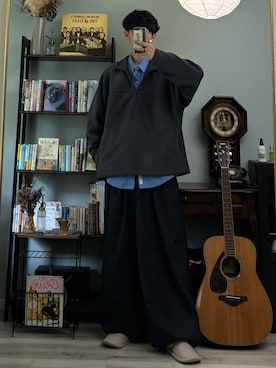 「ナイロンパンツ」｜ハルさん（メンズ・179cm）の秋コーディネート