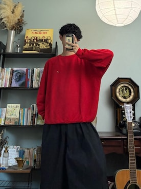 「アイテム（スウェット）」を使った、ハルさん（メンズ・179cm）の秋コーディネート