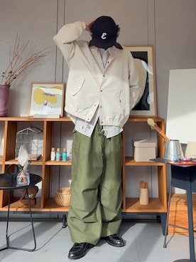 「YOLO（ヨーロ）のアイテム（ジャケット/アウター）」を使った、ハルさん（メンズ・179cm）の秋コーディネート