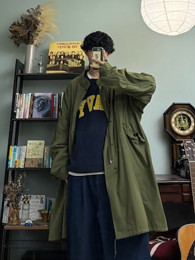 「アイテム（モッズコート）」を使った、ハルさん（メンズ・179cm）の秋コーディネート