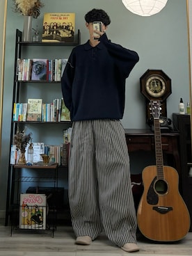 「ニットコーデ」｜ハルさん（メンズ・179cm）の秋コーディネート