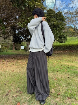 「FRUIT OF THE LOOM（フルーツオブザルーム）のアイテム」を使った、ハルさん（メンズ・179cm）の秋コーディネート