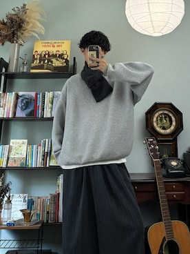 「アイテム（マフラー）」を使った、ハルさん（メンズ・179cm）の秋コーディネート