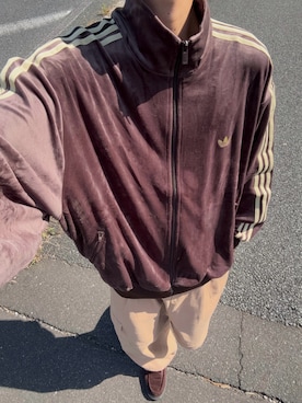 「アイテム（ジャージ）」を使った、ハルさん（メンズ・179cm）の秋コーディネート