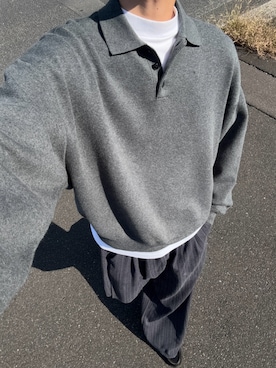 「アイテム（ローファー）」を使った、ハルさん（メンズ・179cm）の冬コーディネート