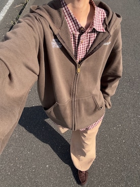 「アイテム（パーカー）」を使った、ハルさん（メンズ・179cm）の秋コーディネート