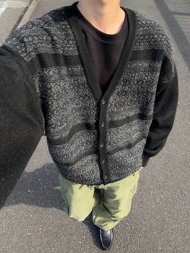 「アイテム（カーゴパンツ）」を使った、ハルさん（メンズ・179cm）の冬コーディネート