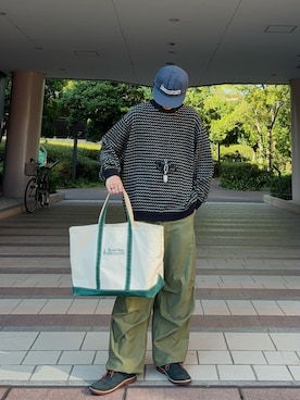 「アイテム（カーゴパンツ）」を使った、ハルさん（メンズ・179cm）の夏コーディネート