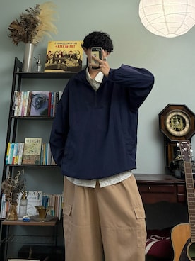 「アイテム（ナイロンジャケット）」を使った、ハルさん（メンズ・179cm）の秋コーディネート