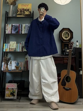 「アイテム（ミリタリージャケット）」を使った、ハルさん（メンズ・179cm）の秋コーディネート