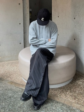 「アイテム（ローファー）」を使った、ハルさん（メンズ・179cm）の秋コーディネート